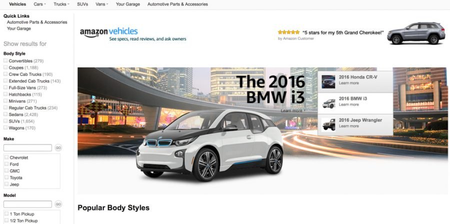 venta de coches amazon